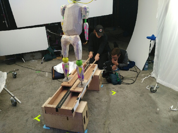 Schuyler Telleen on set