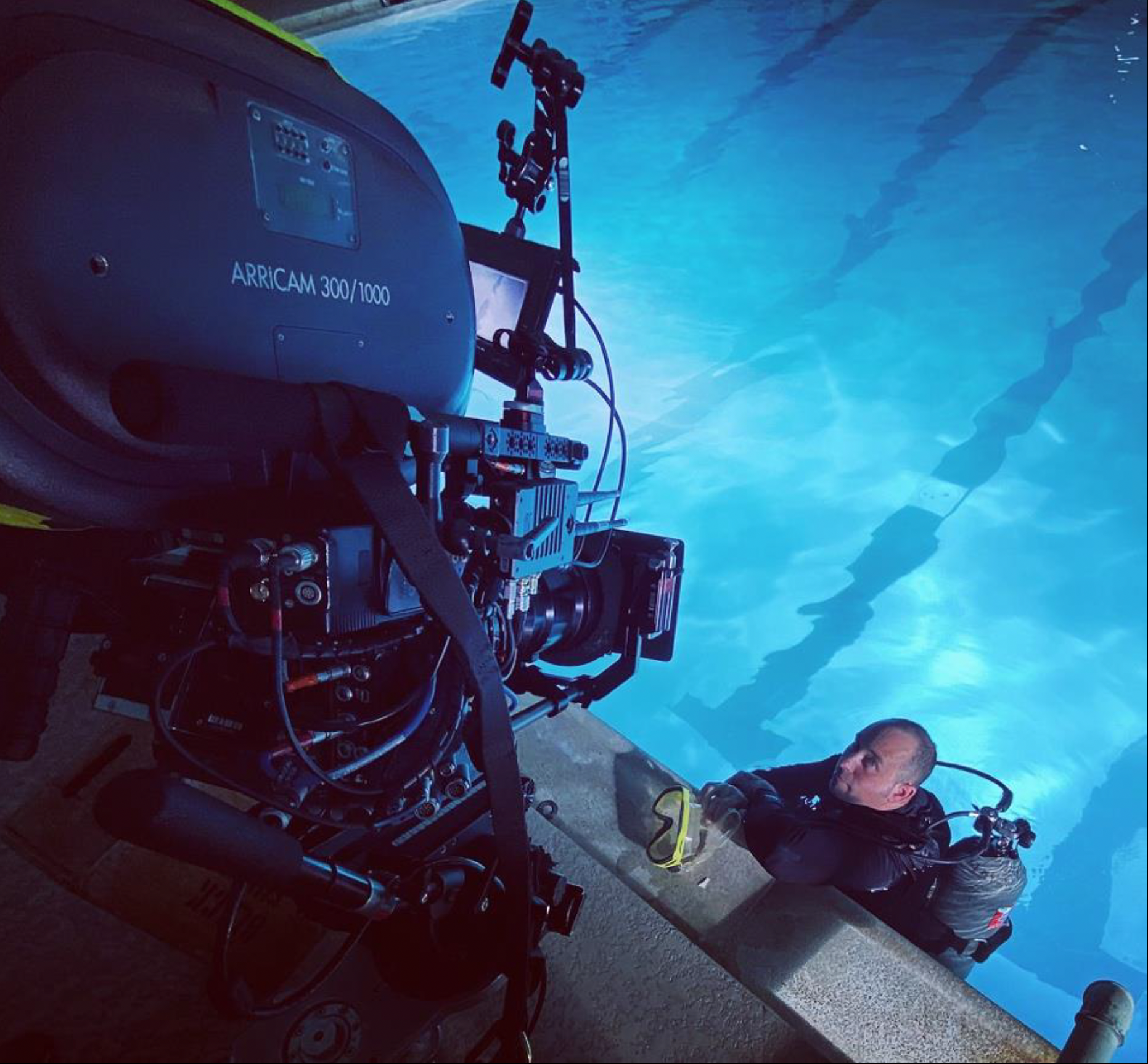Schuyler Telleen on set