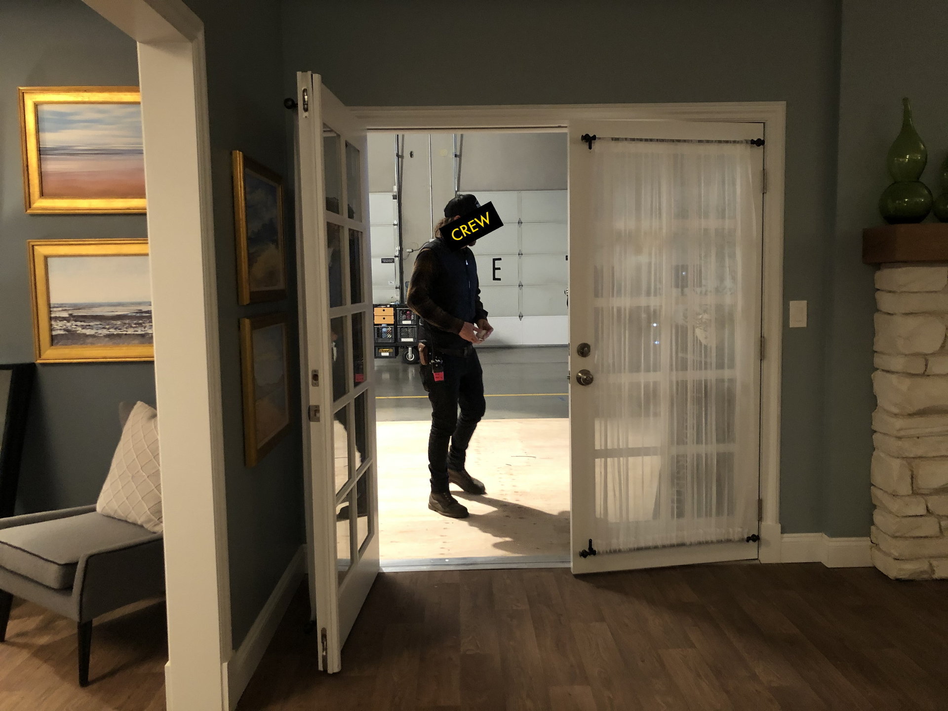 Behind the scenes on set