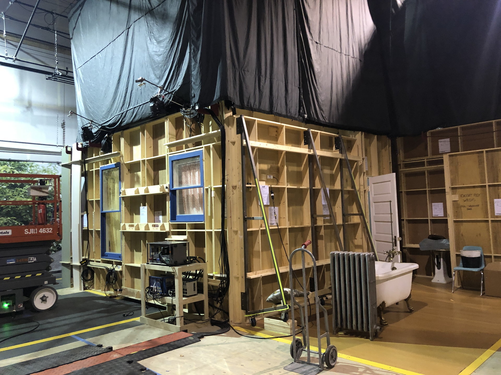 Behind the scenes on set