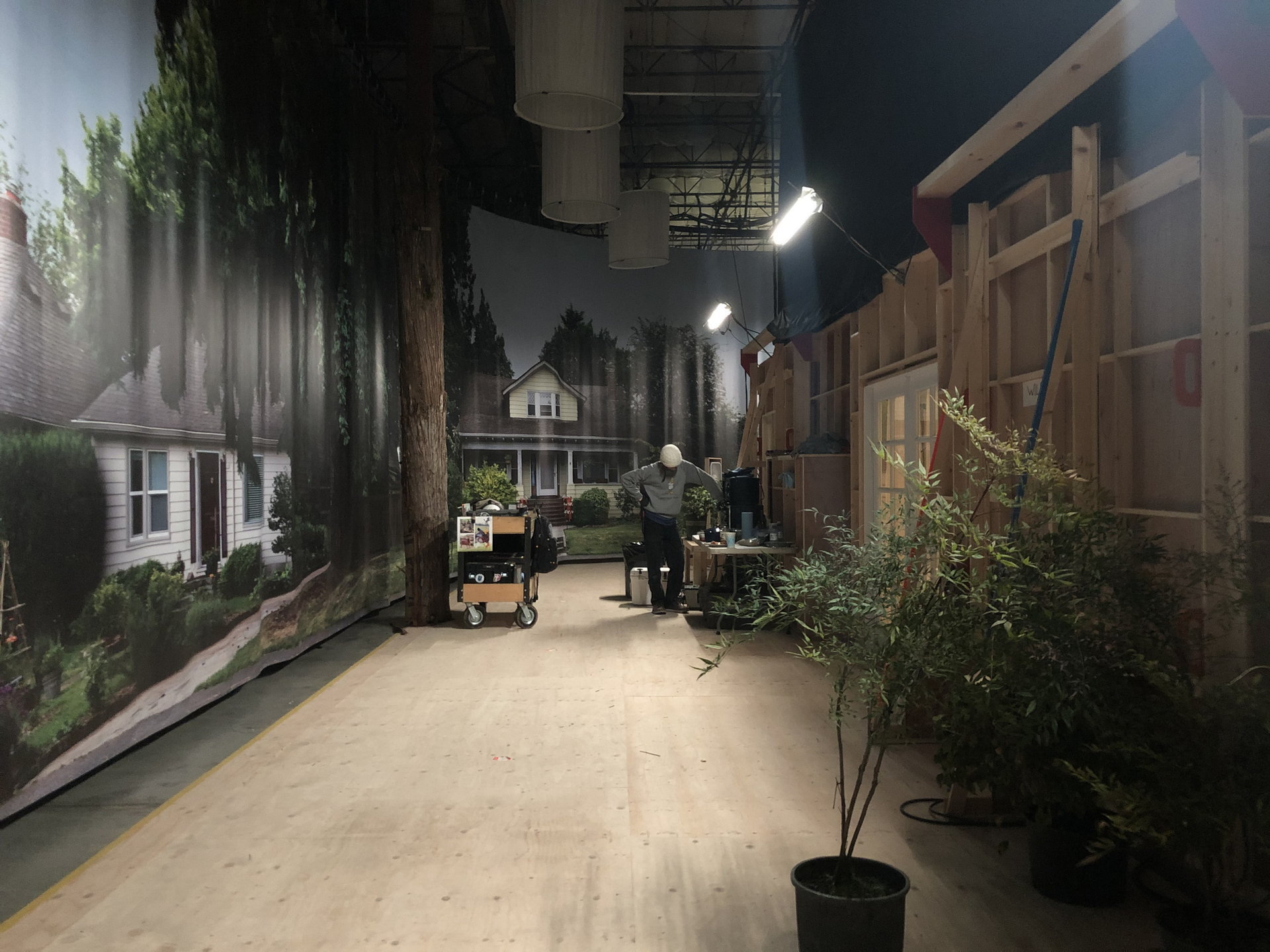 Behind the scenes on set
