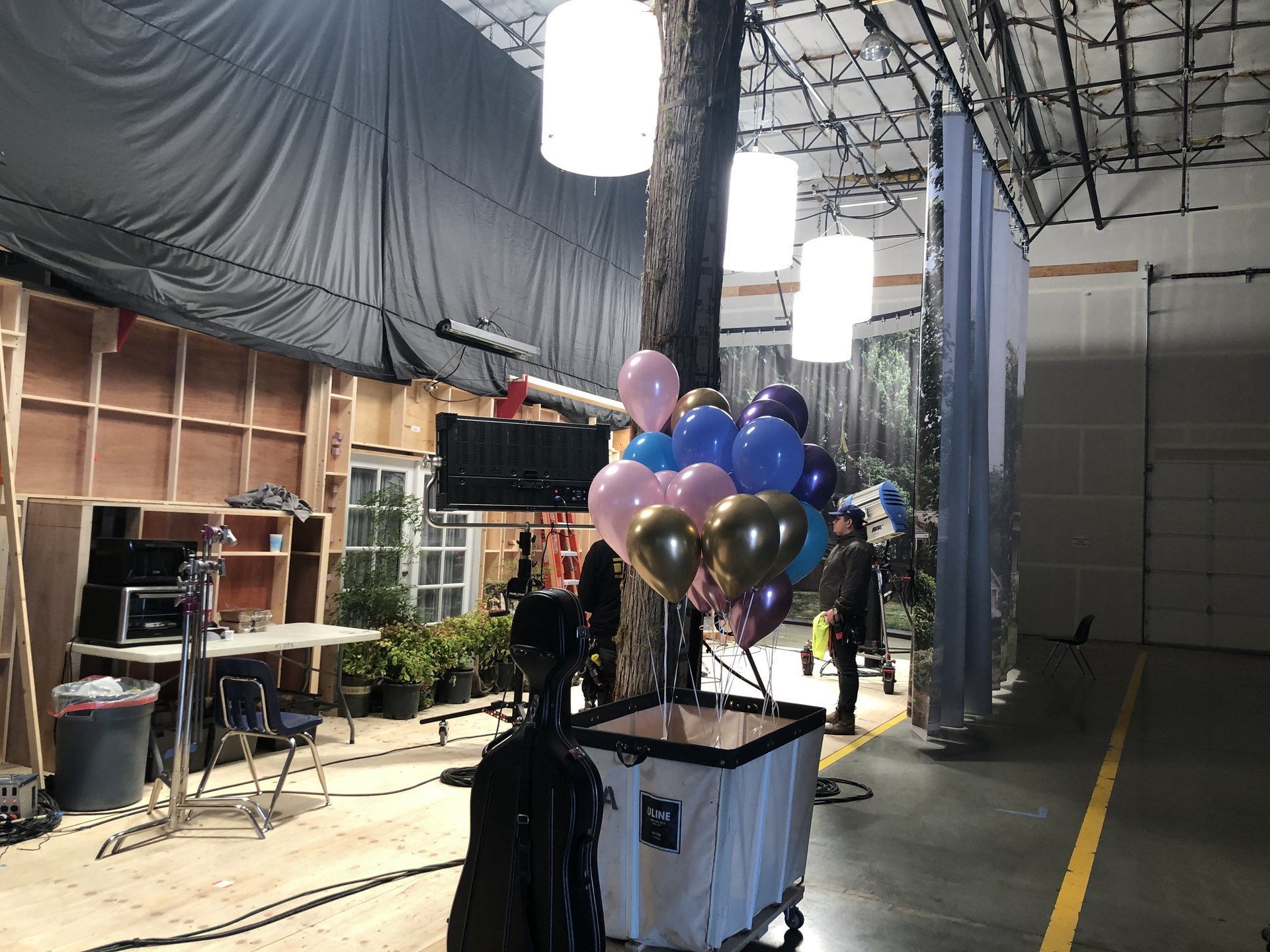 Behind the scenes on set