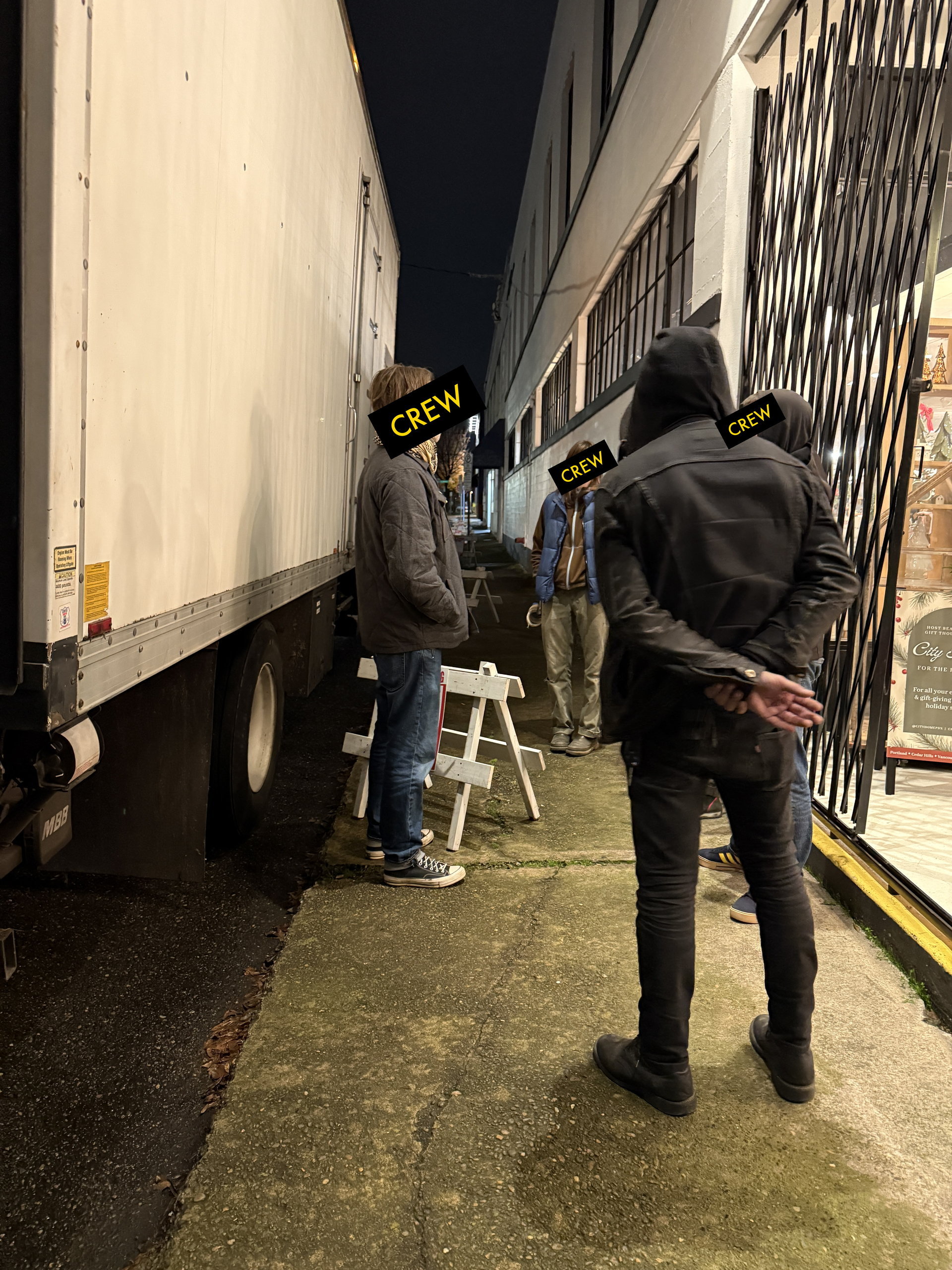 Behind the scenes on set