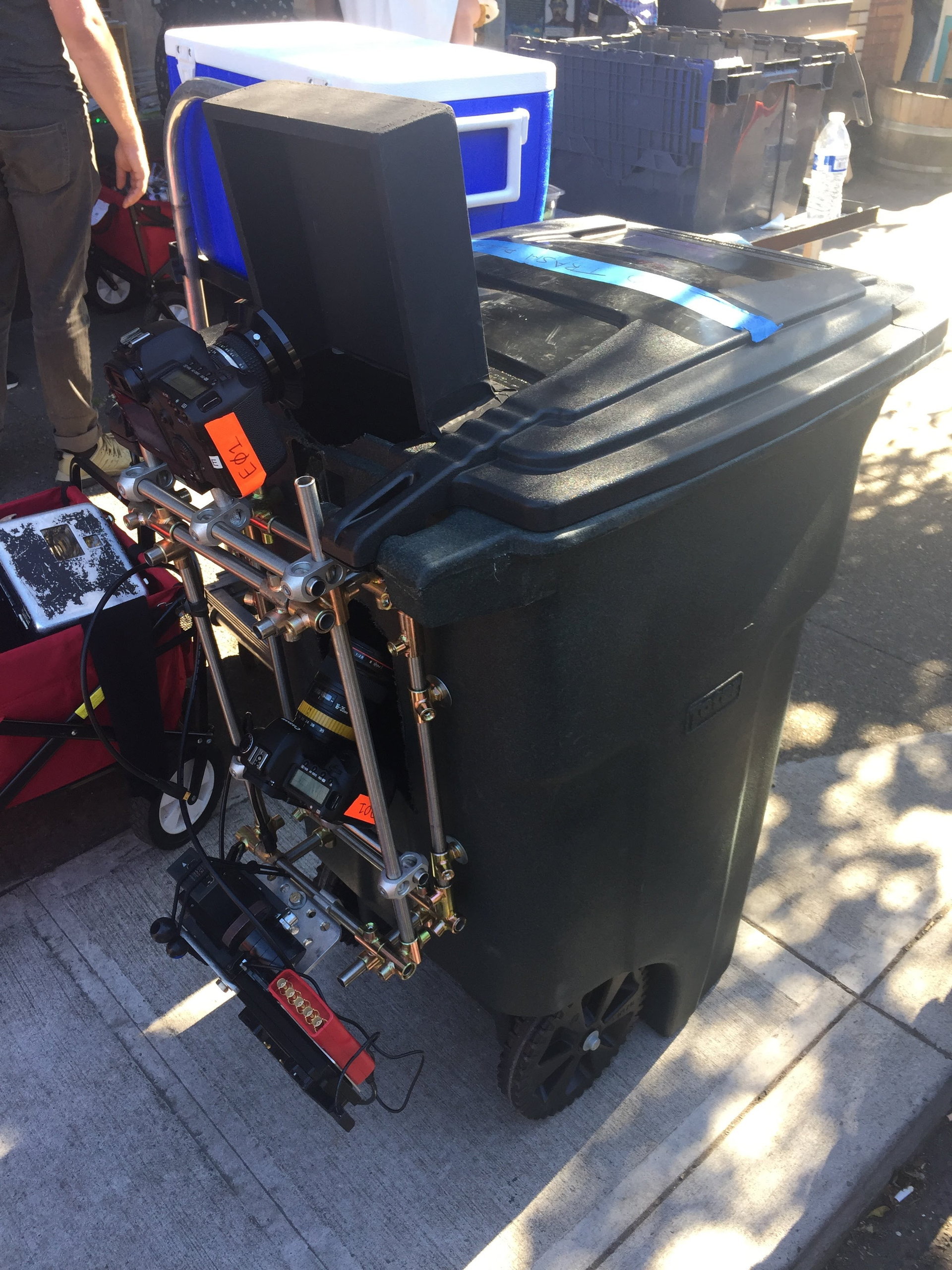Behind the scenes on set