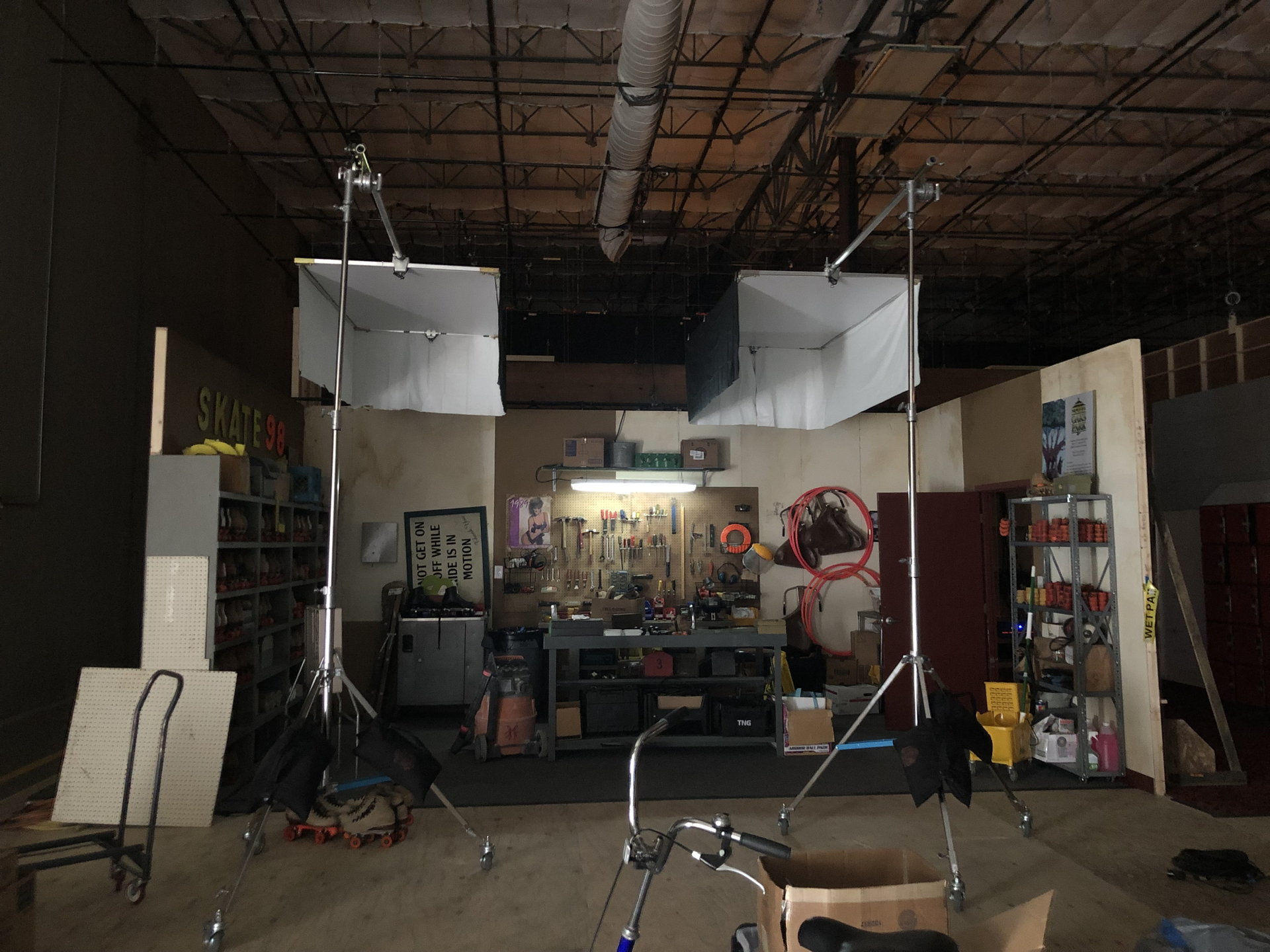 Behind the scenes on set
