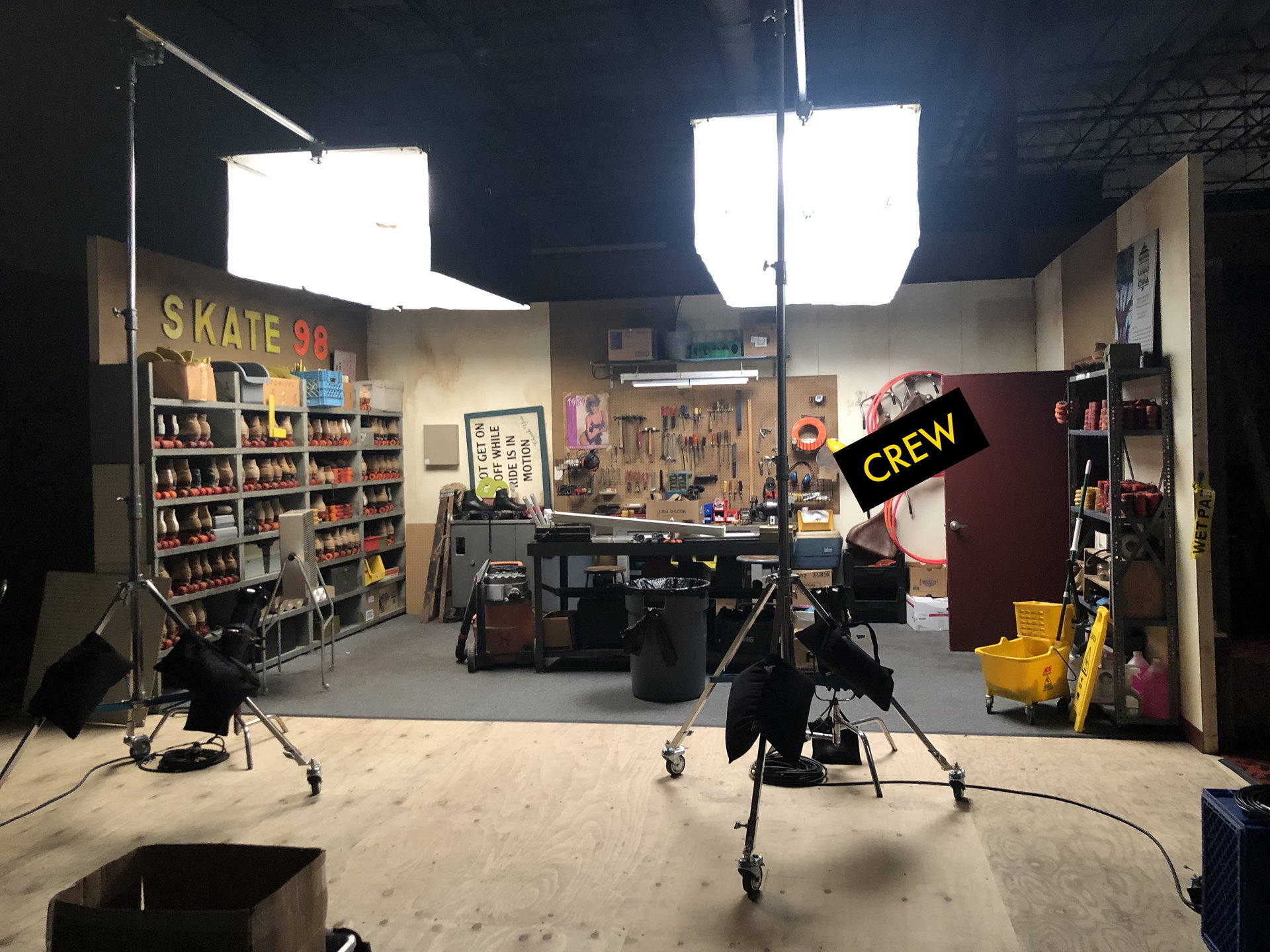 Behind the scenes on set