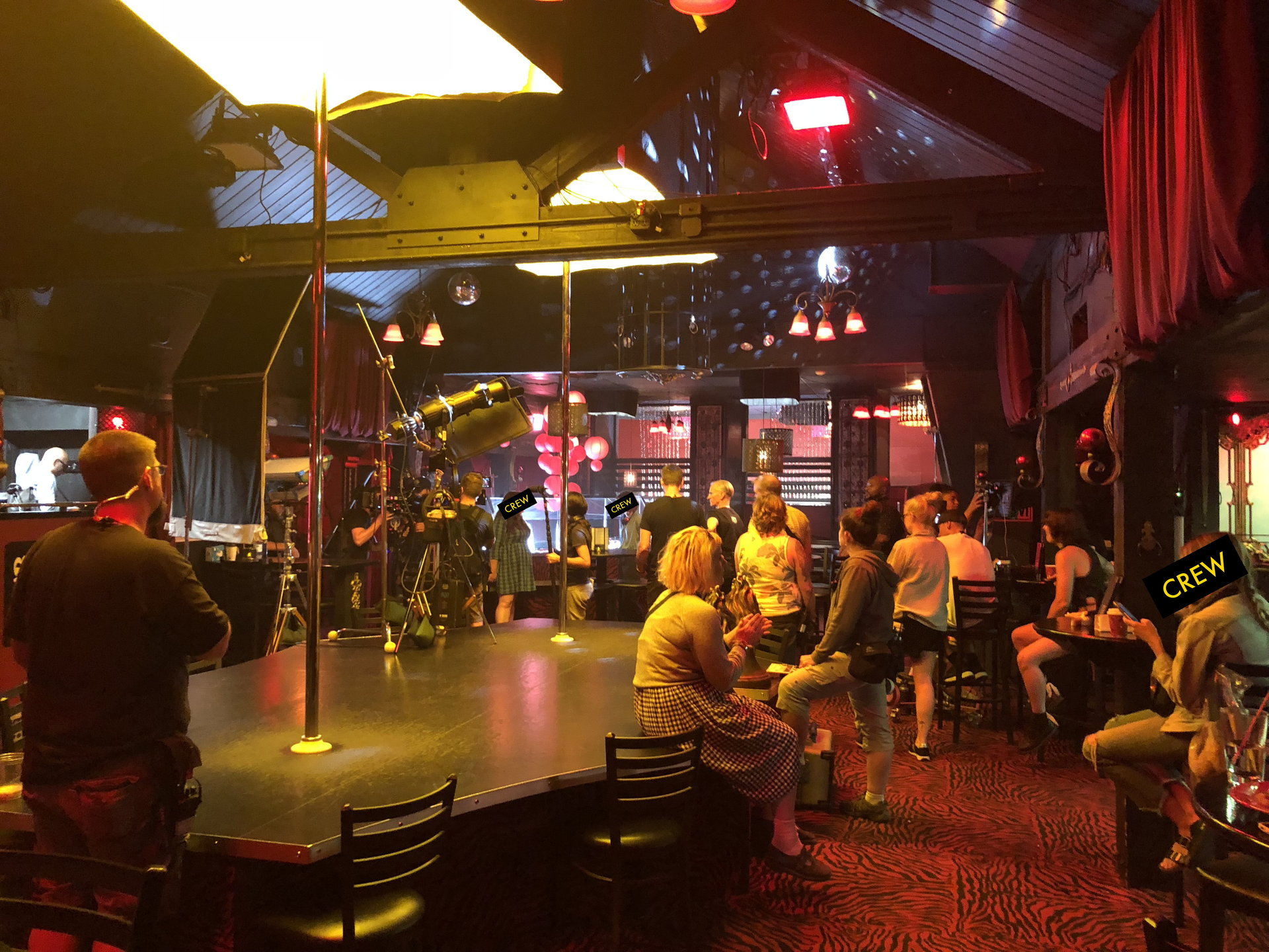 Behind the scenes on set