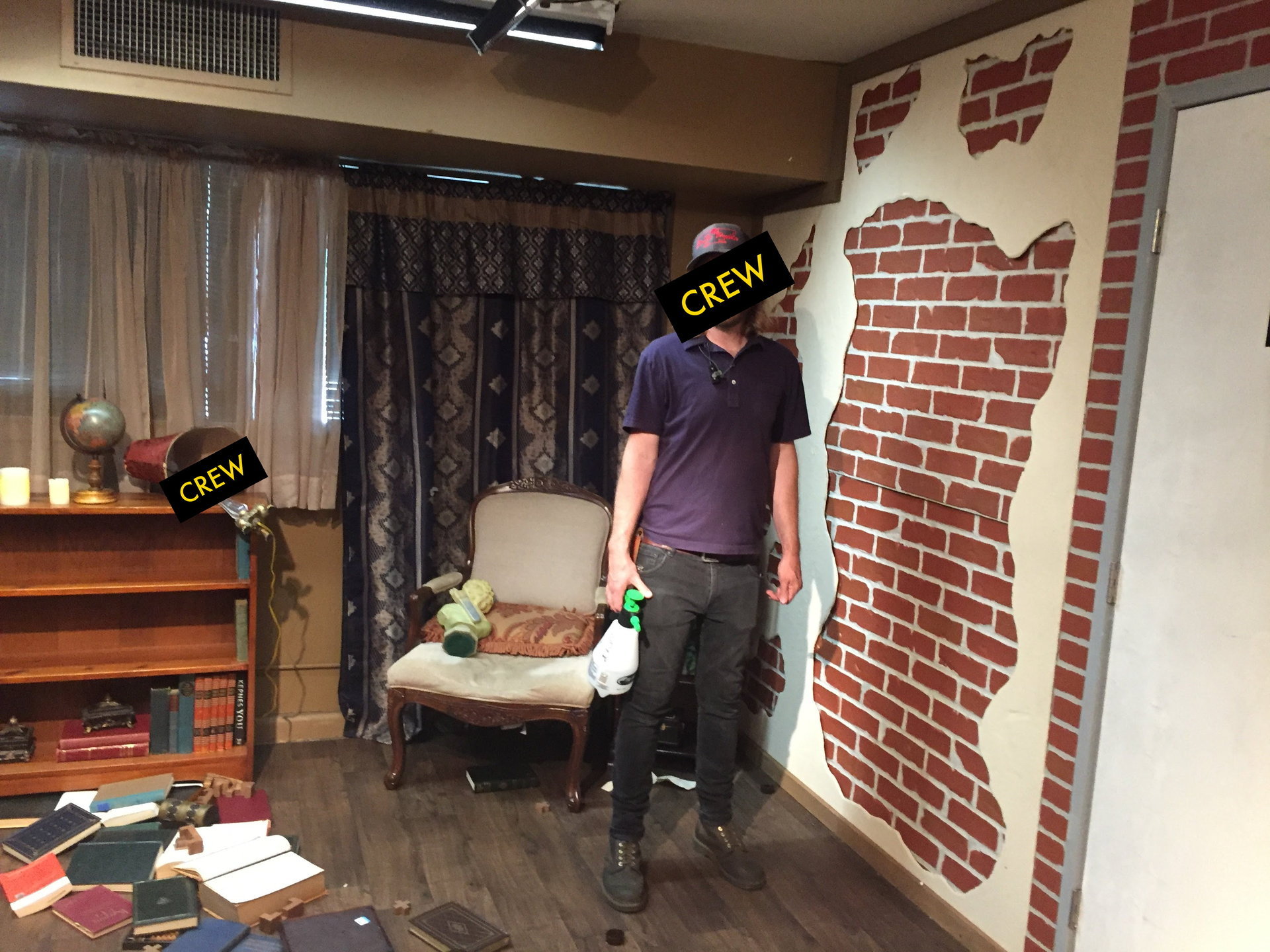 Behind the scenes on set