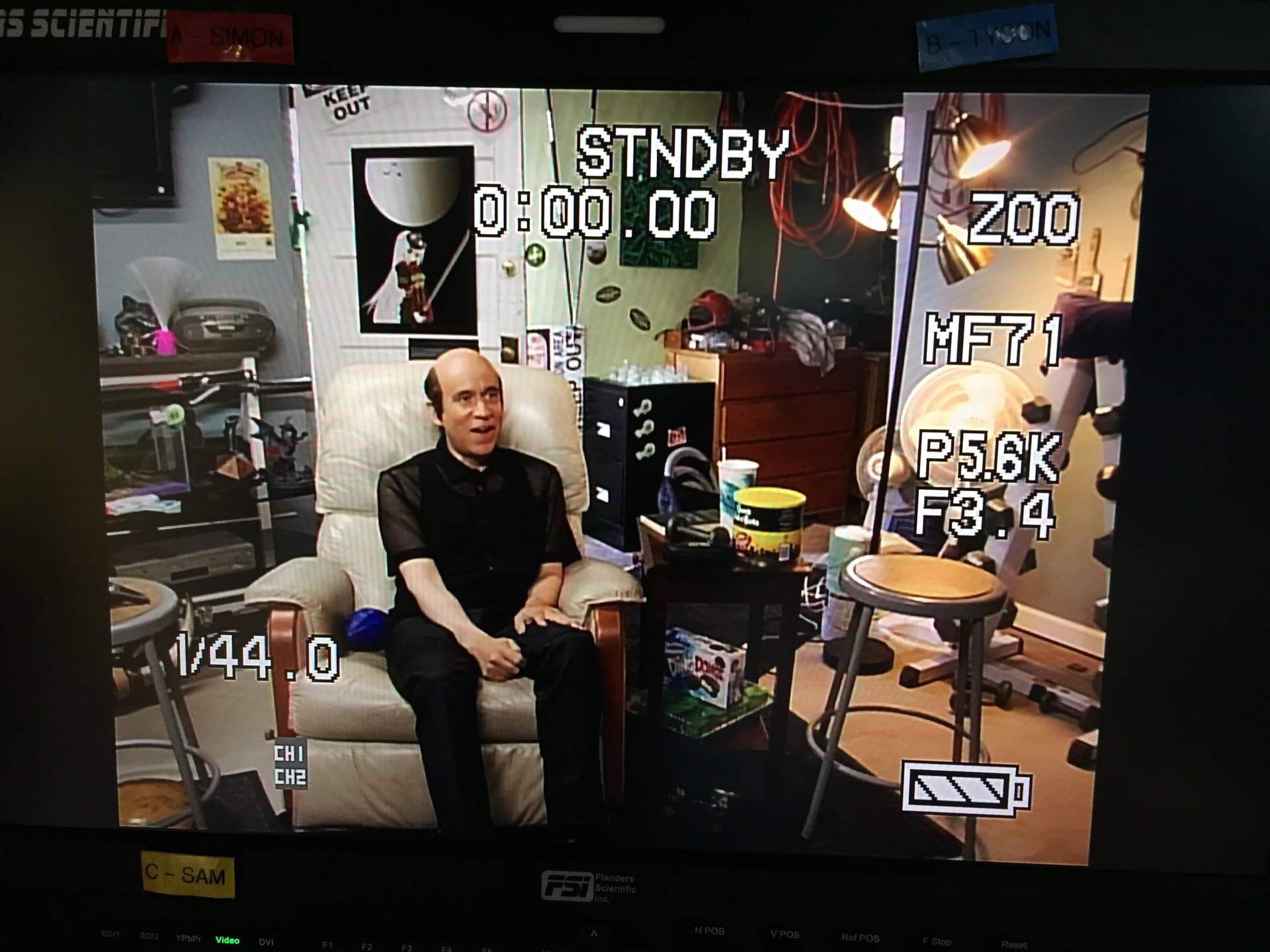 Behind the scenes on set
