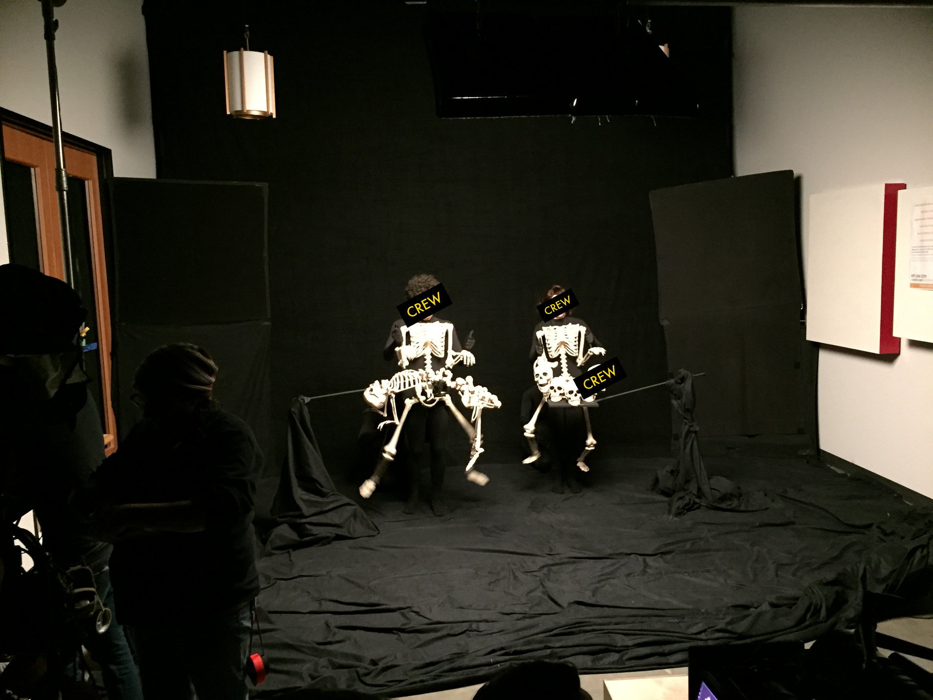 Behind the scenes on set