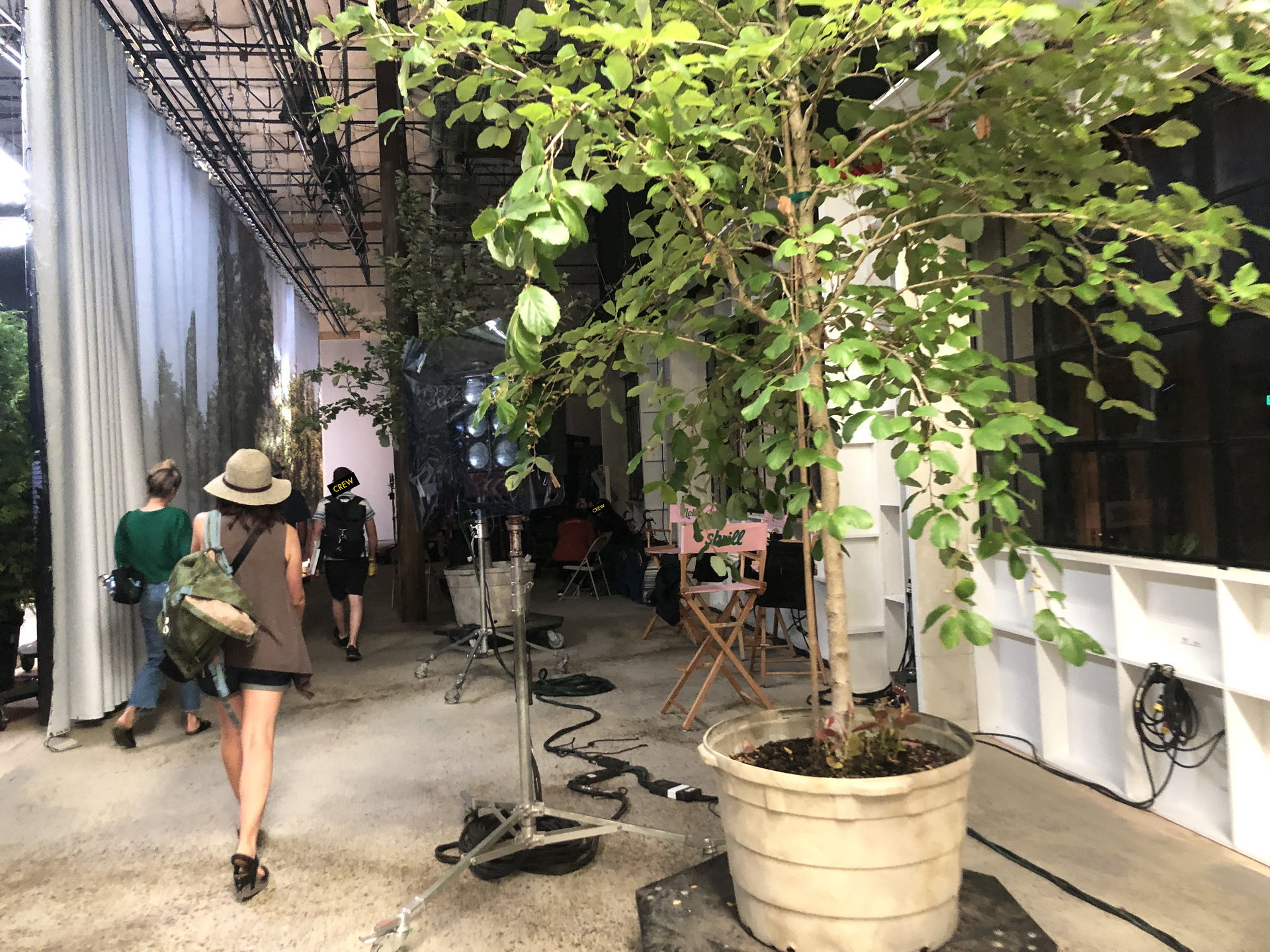 Behind the scenes on set