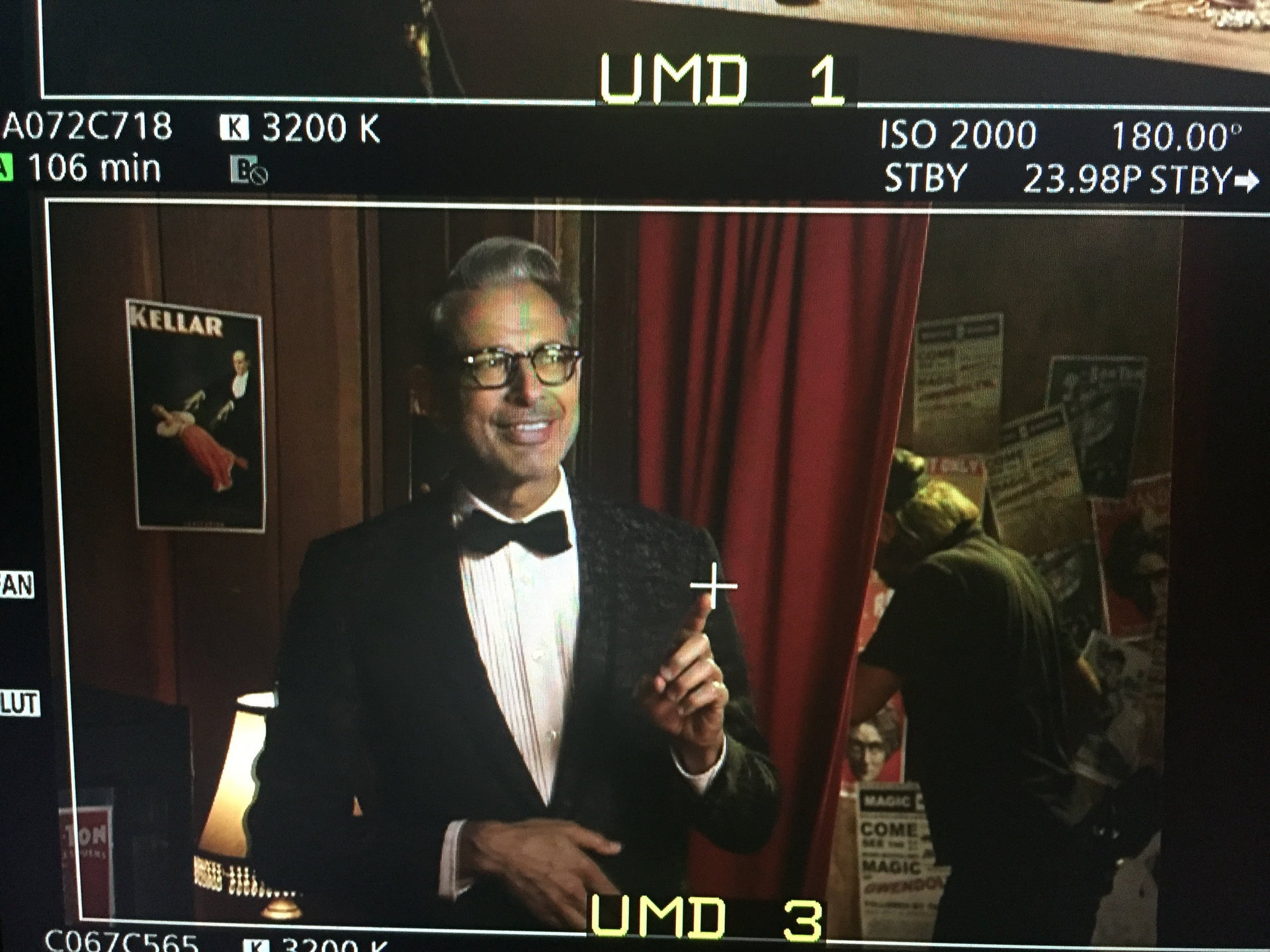 Behind the scenes on set