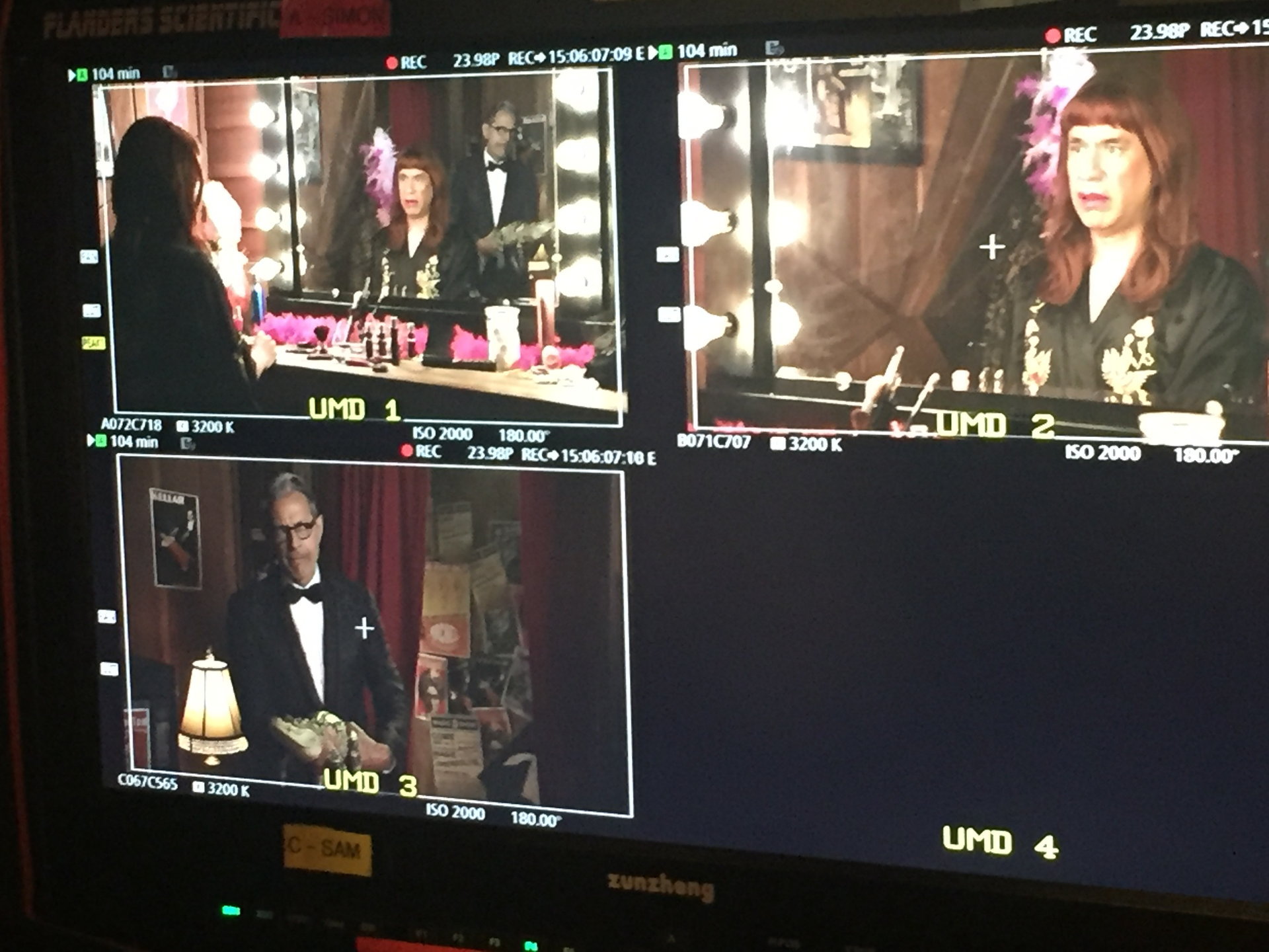 Behind the scenes on set