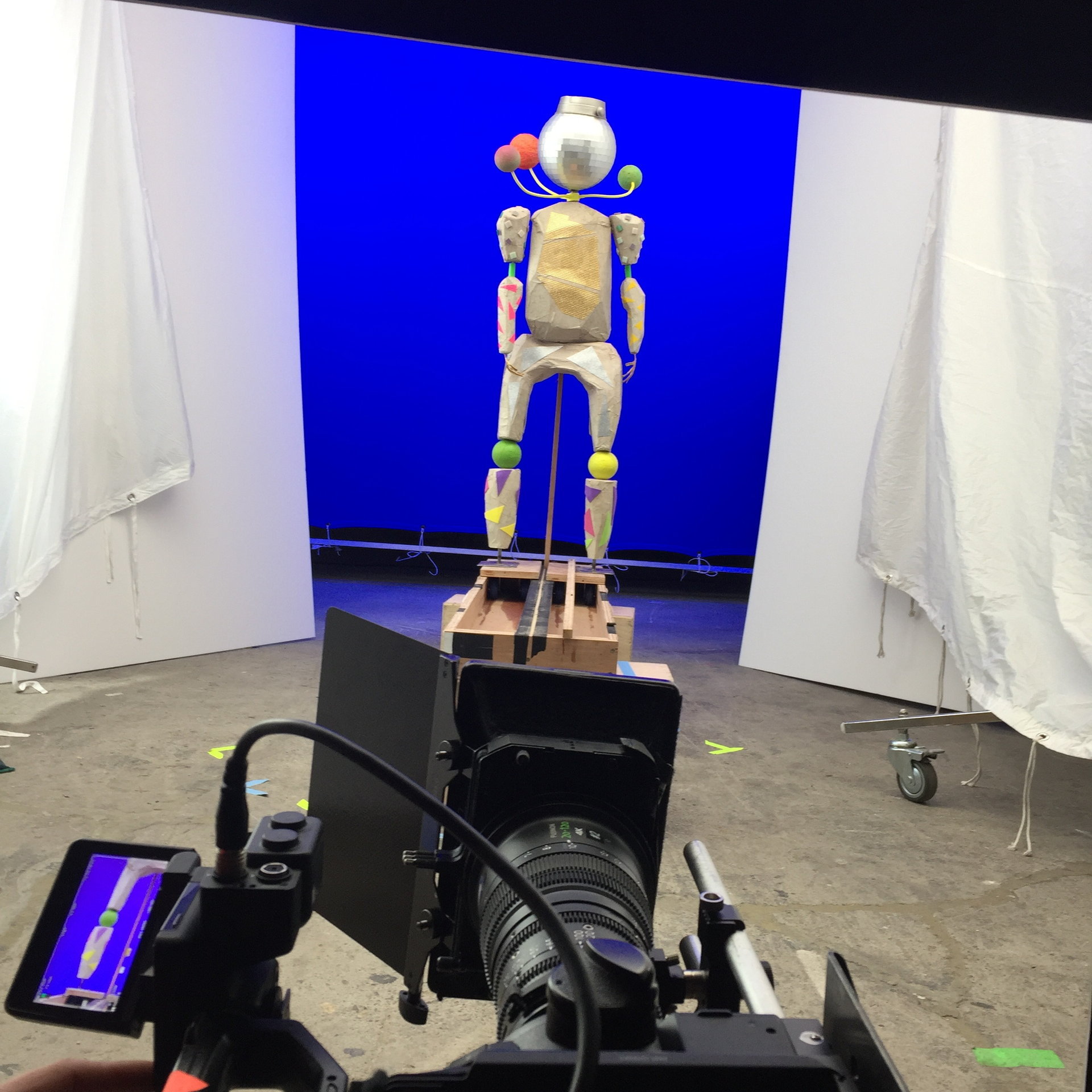 Behind the scenes on set