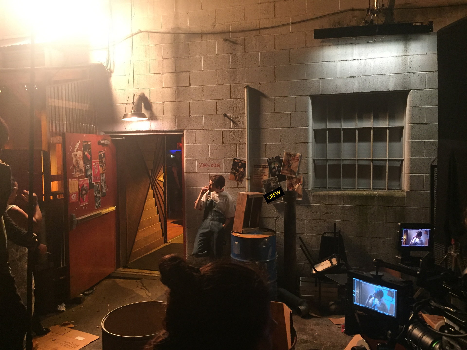 Behind the scenes on set