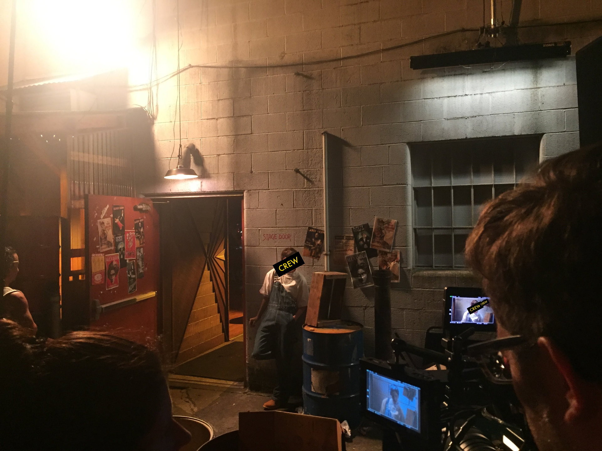 Behind the scenes on set