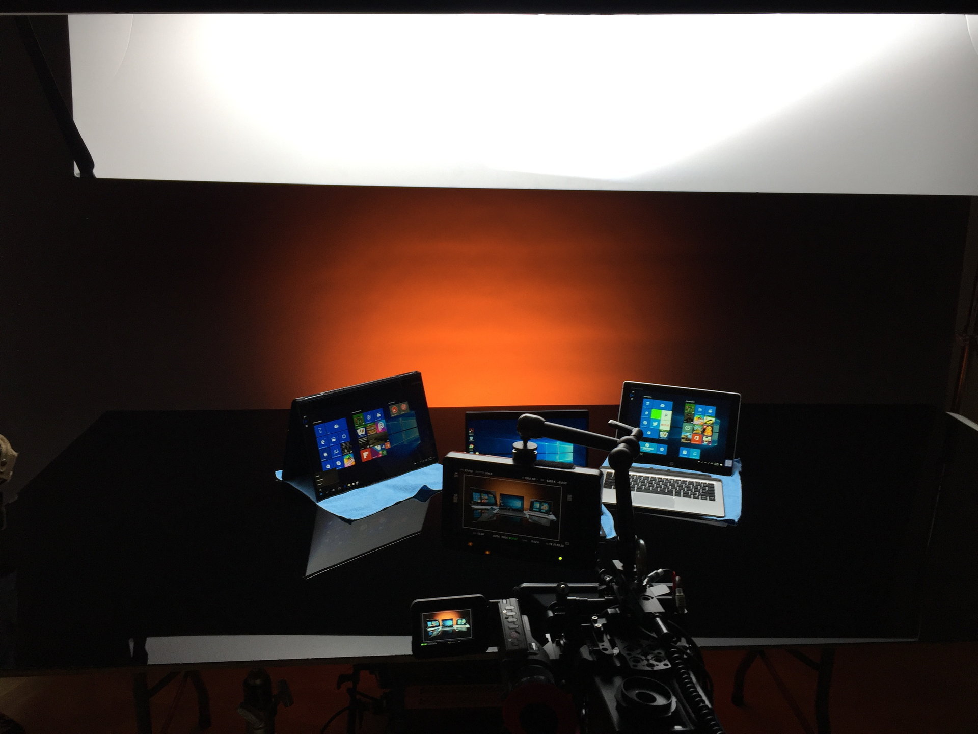 Behind the scenes on set