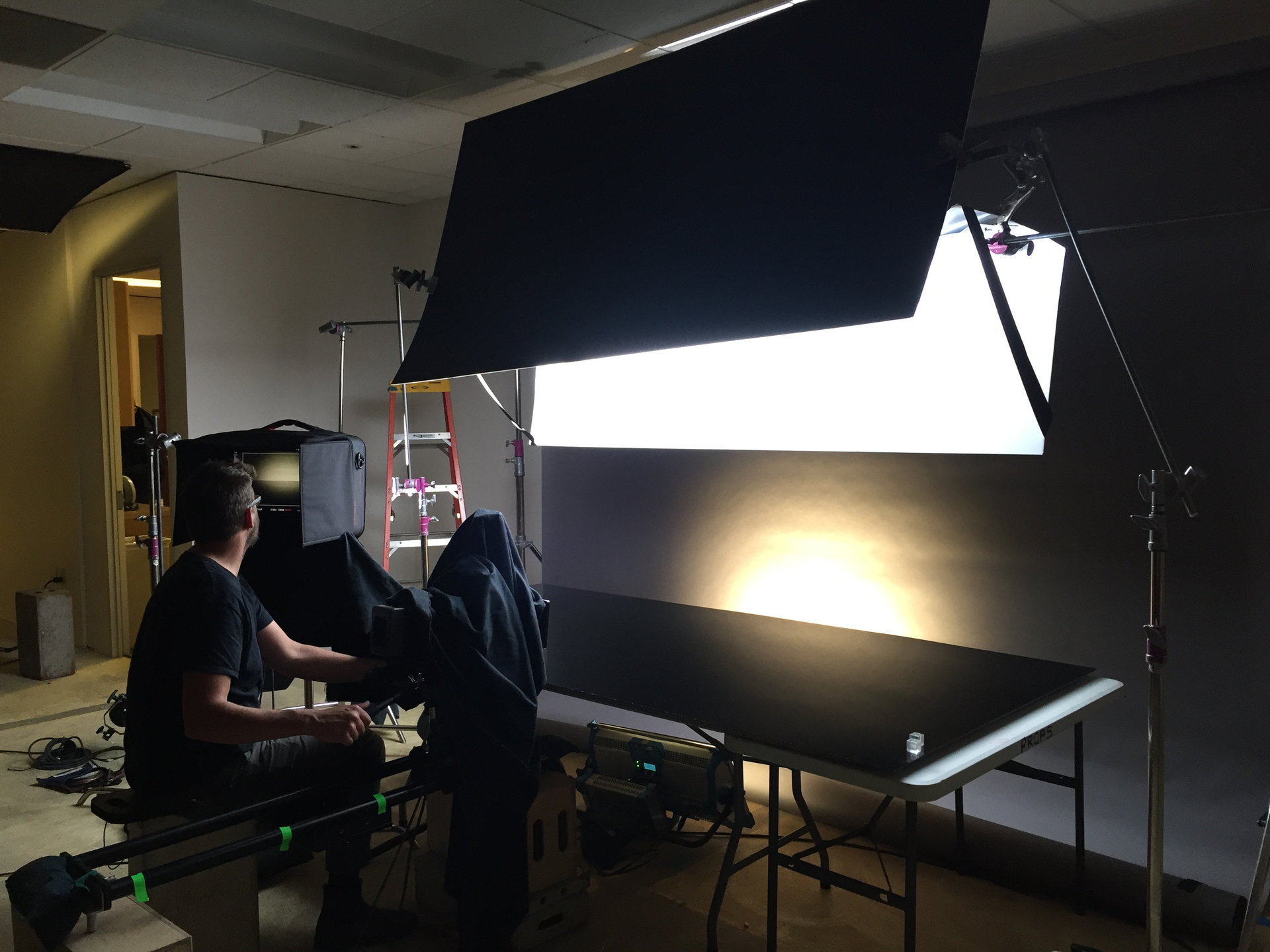 Behind the scenes on set