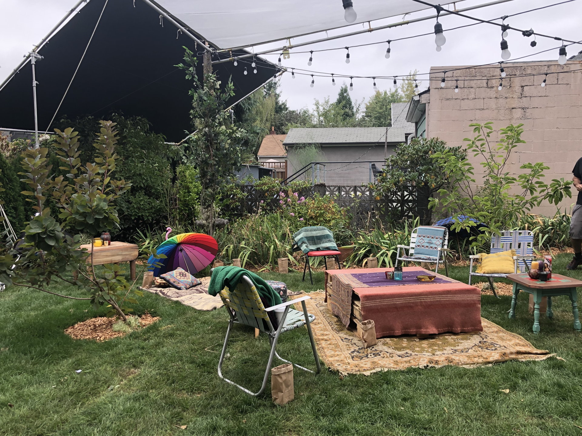 Behind the scenes on set