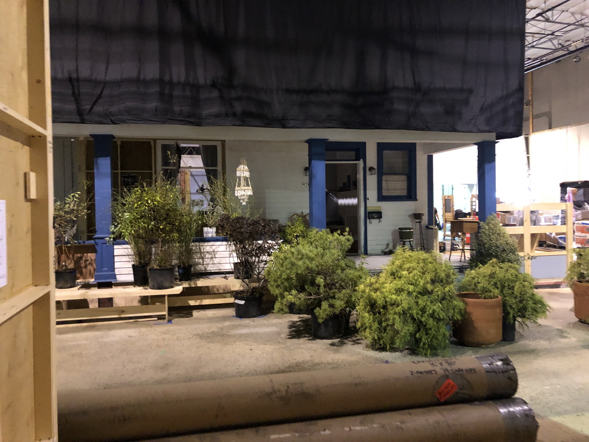 Behind the scenes on set