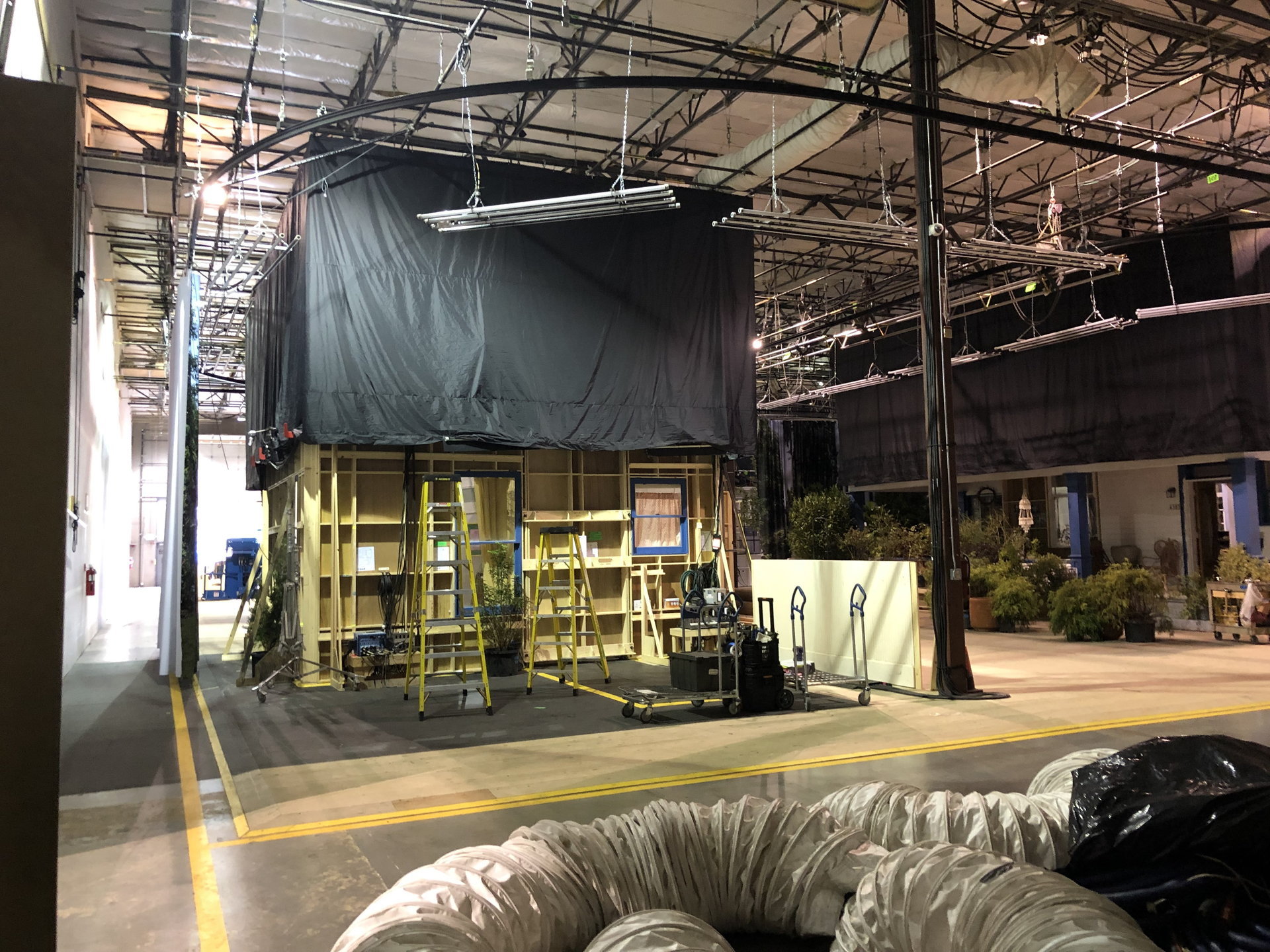 Behind the scenes on set