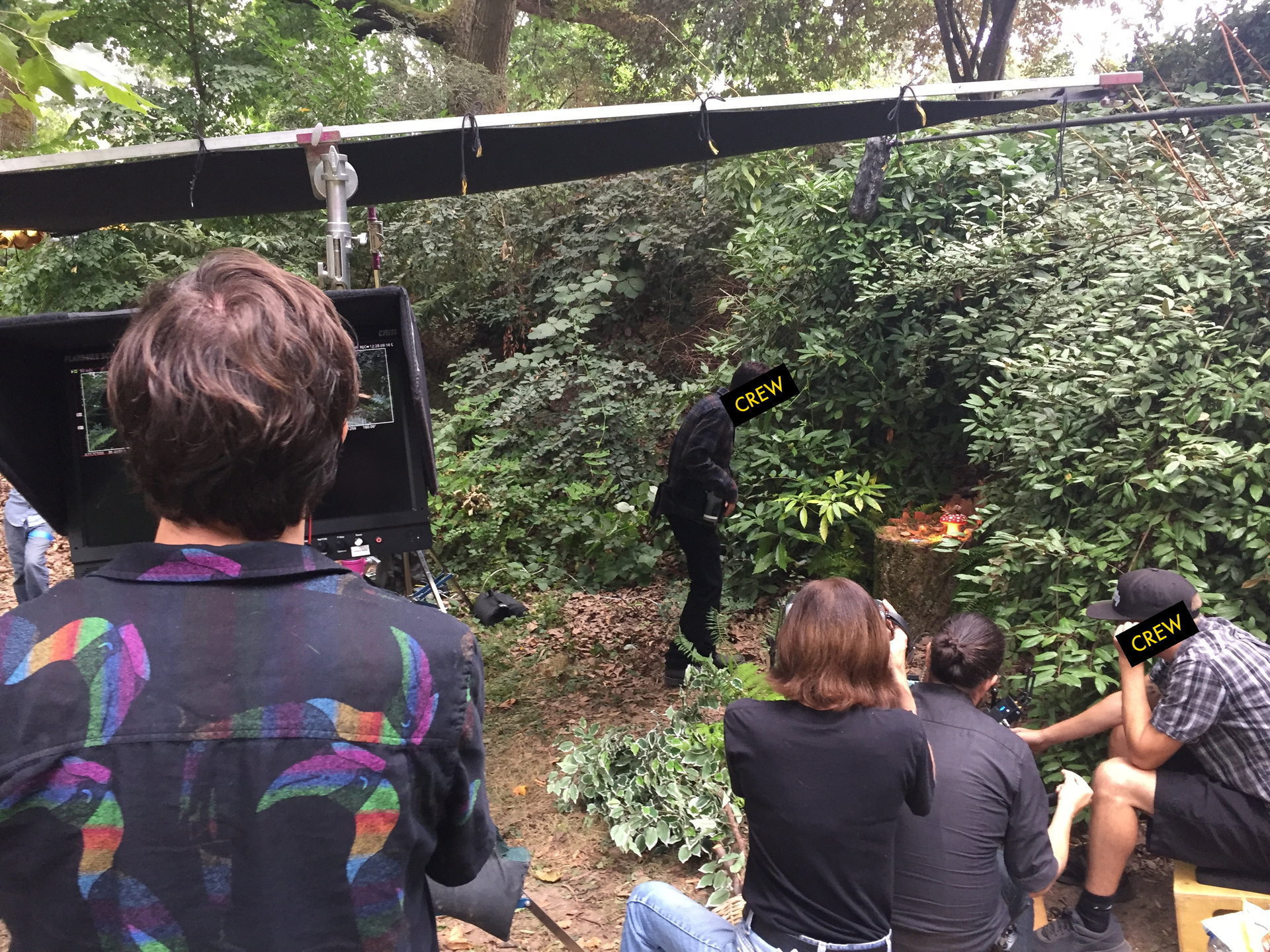 Behind the scenes on set