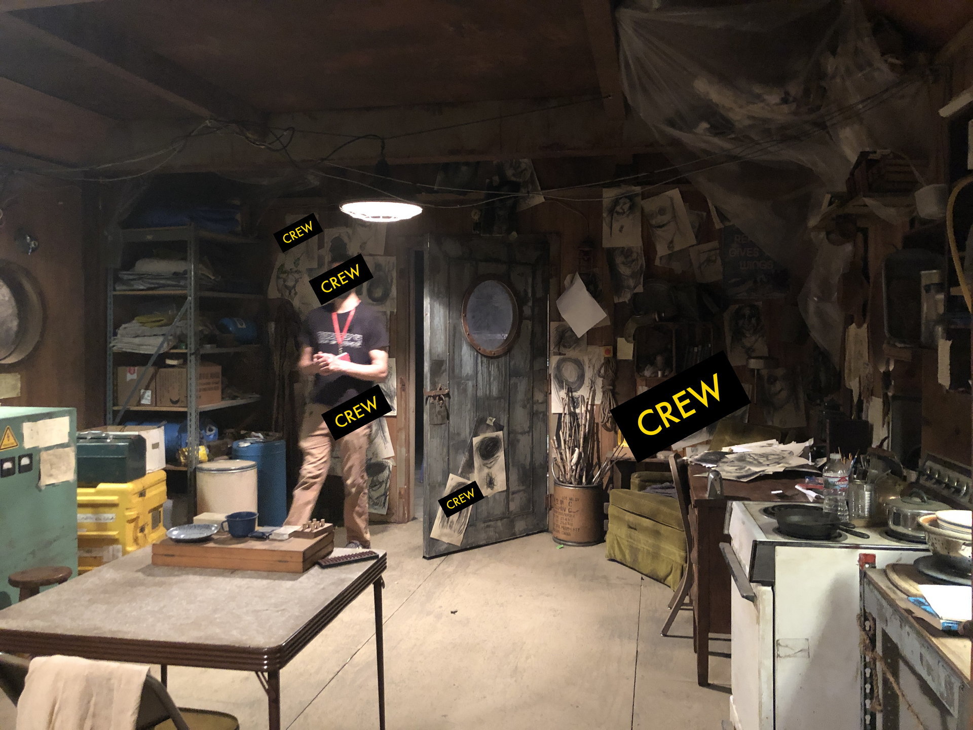Behind the scenes on set