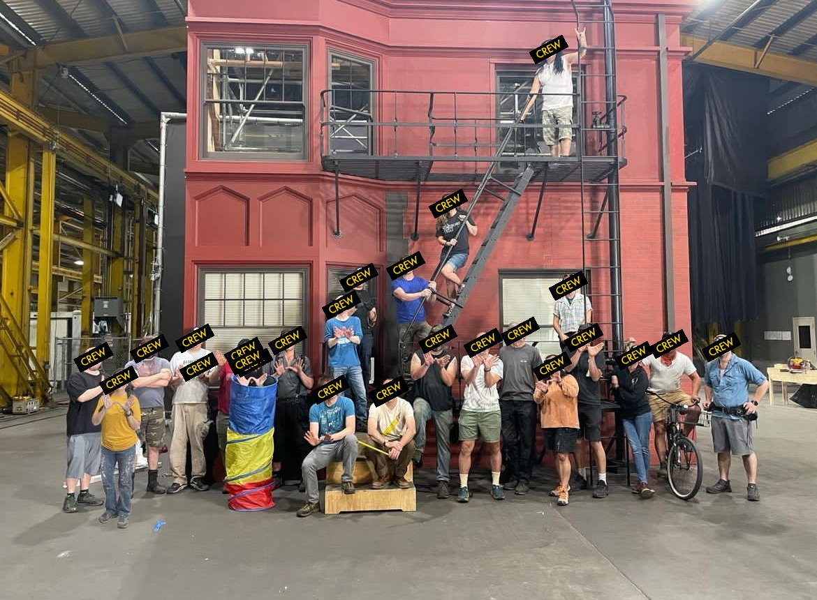 Behind the scenes on set