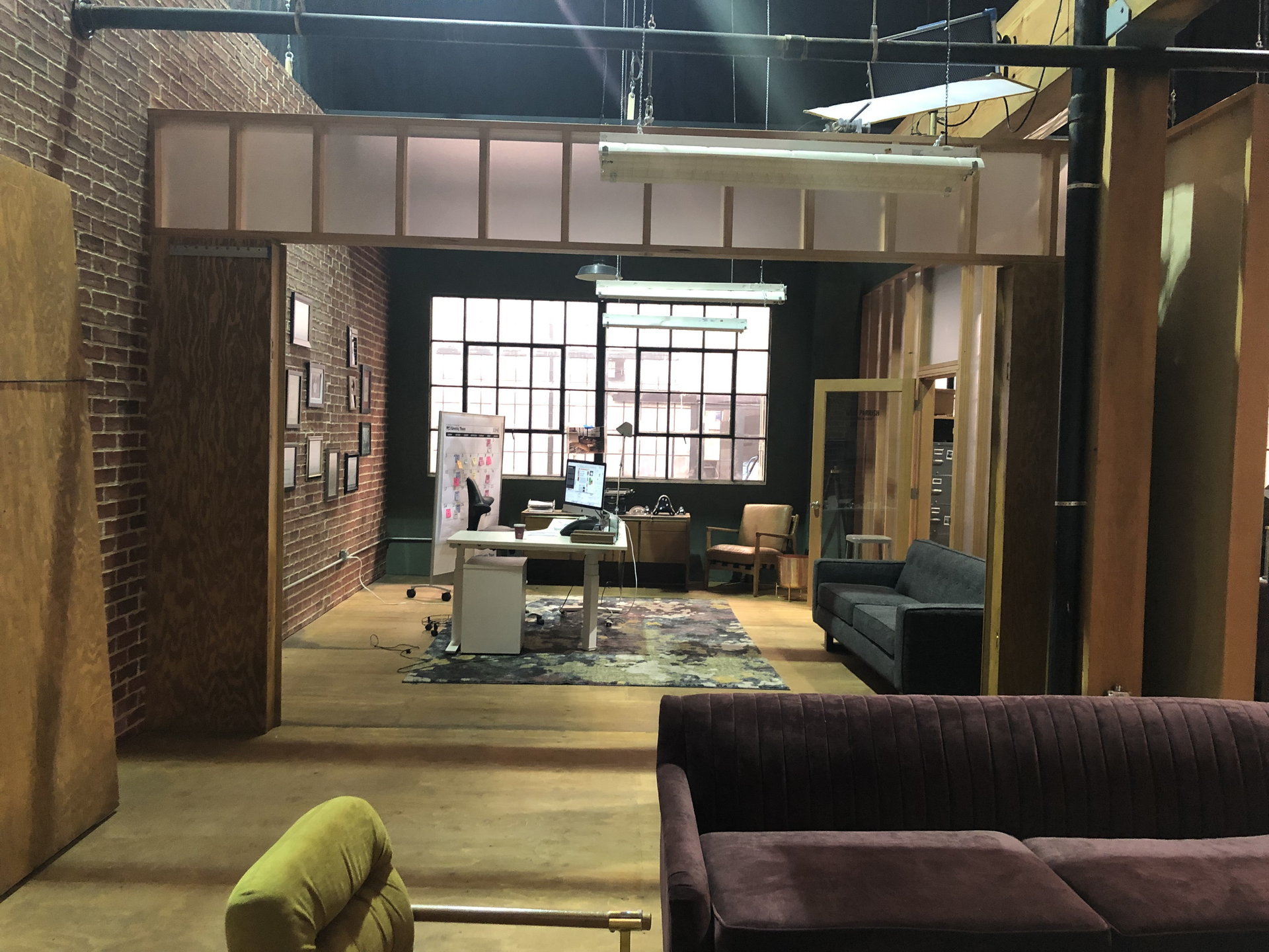Behind the scenes on set