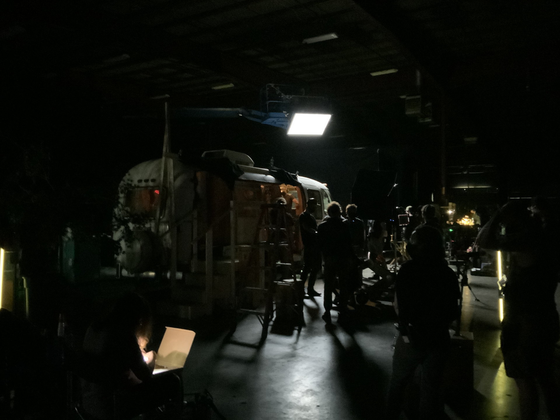 Behind the scenes on set