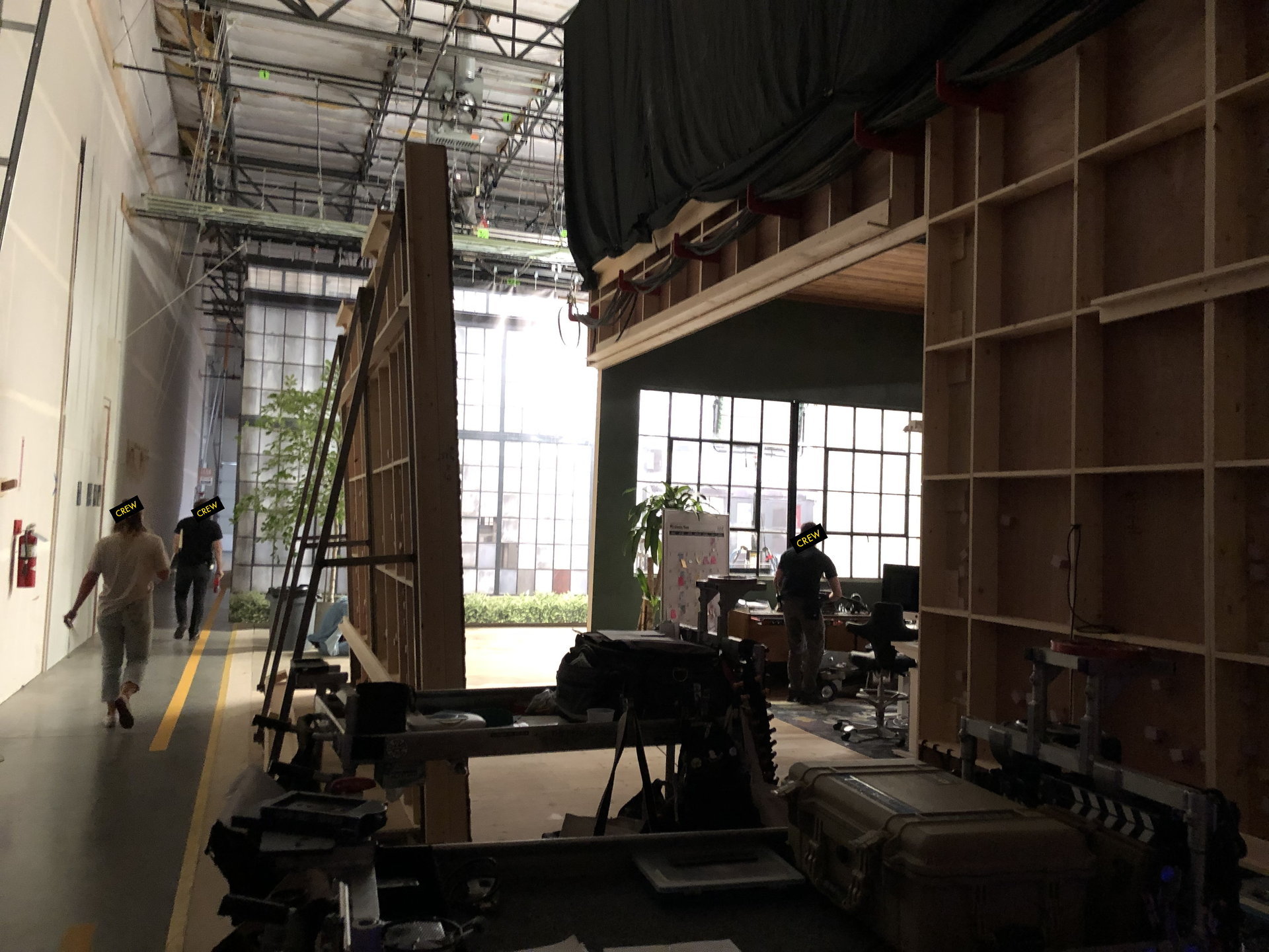 Behind the scenes on set