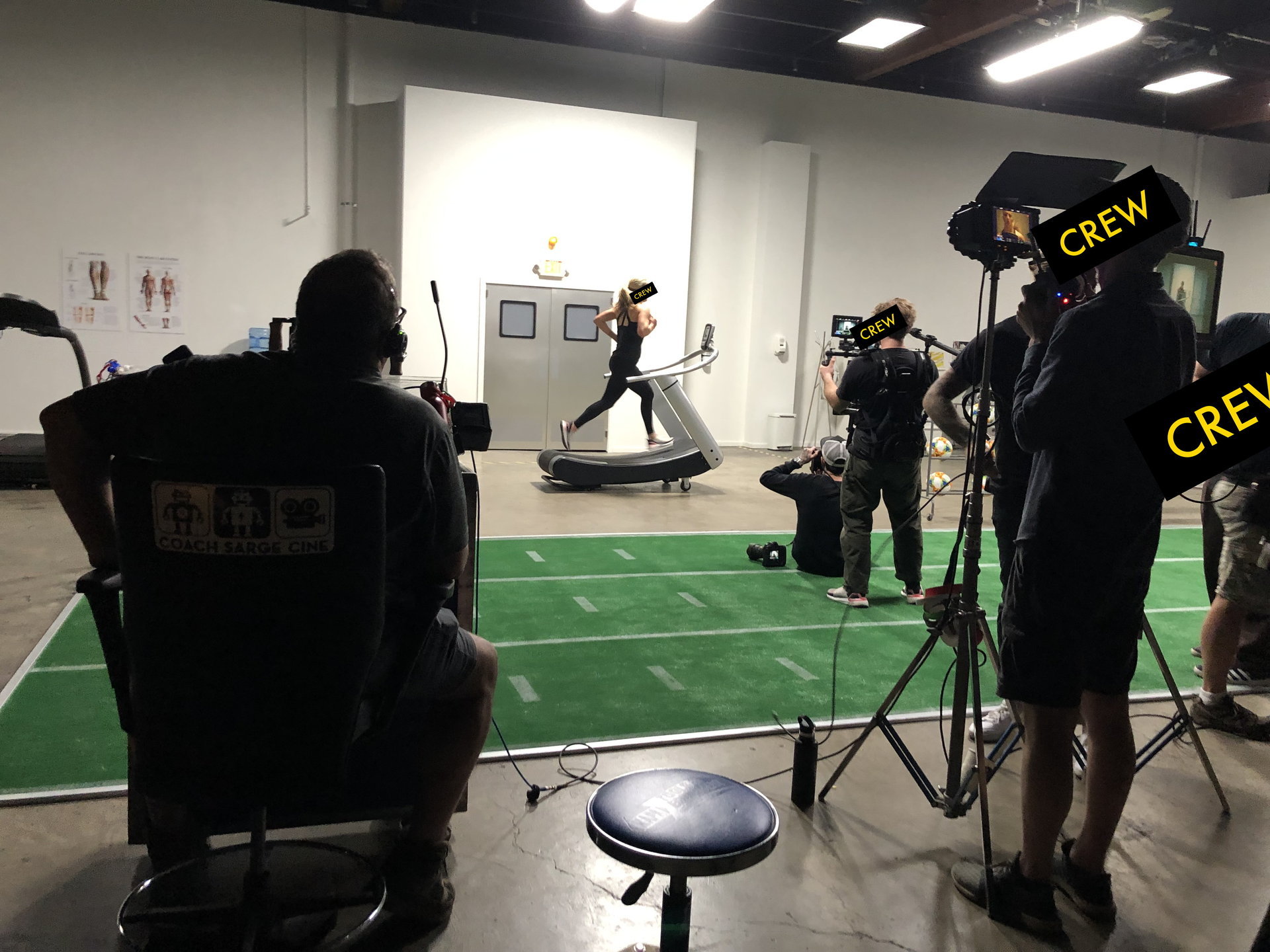 Behind the scenes on set