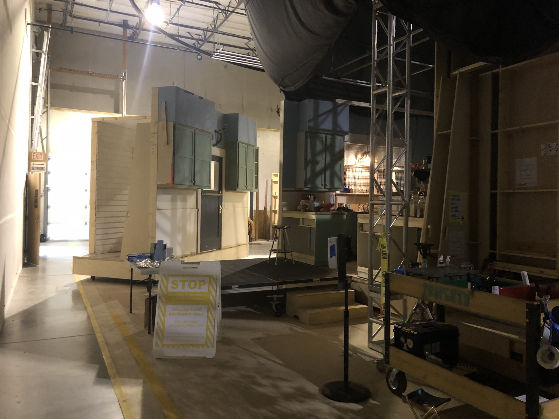Behind the scenes on set