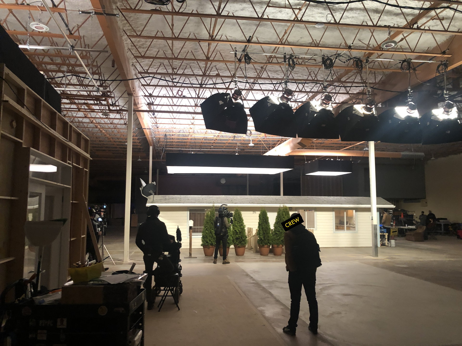 Behind the scenes on set