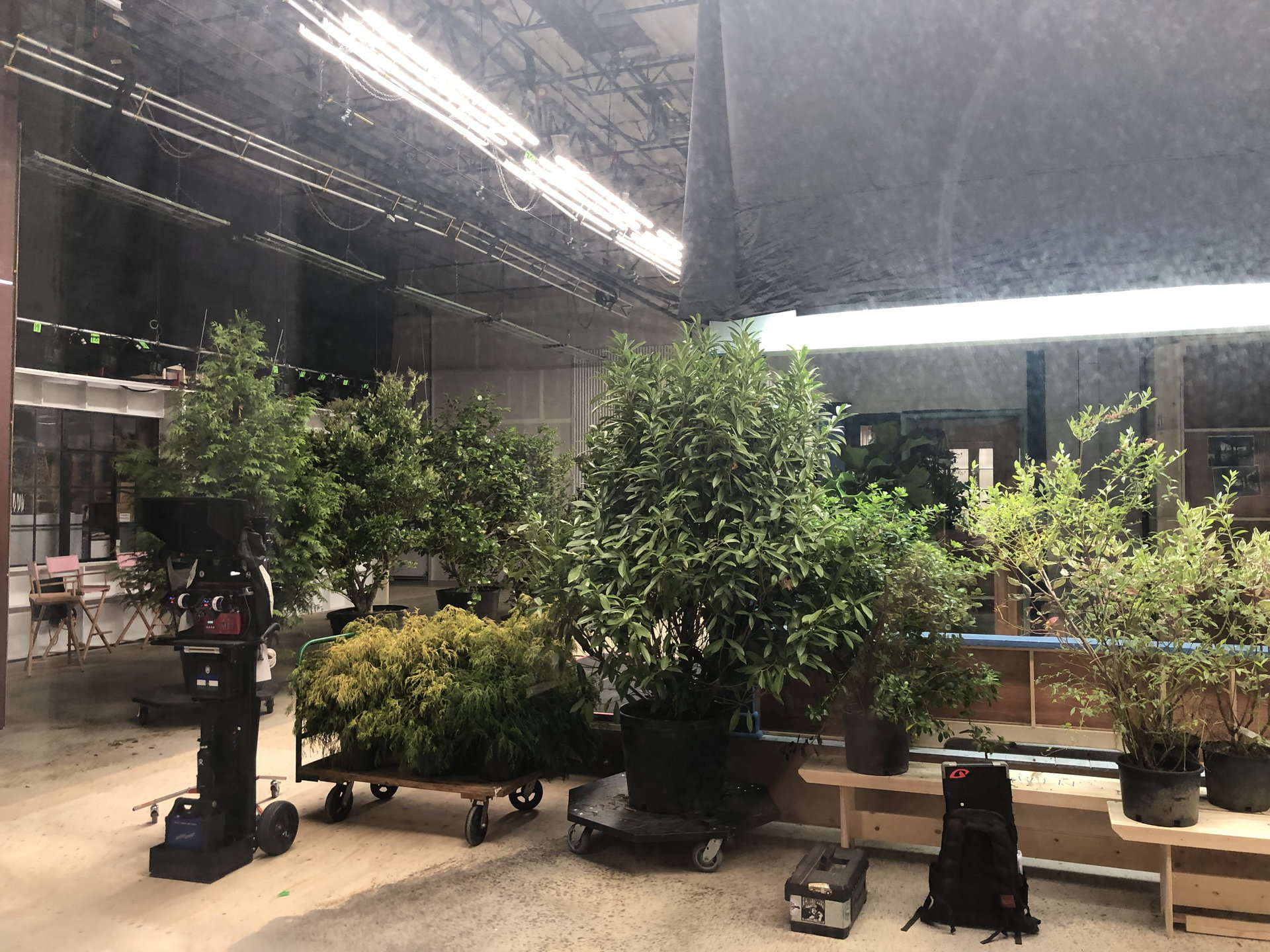 Behind the scenes on set