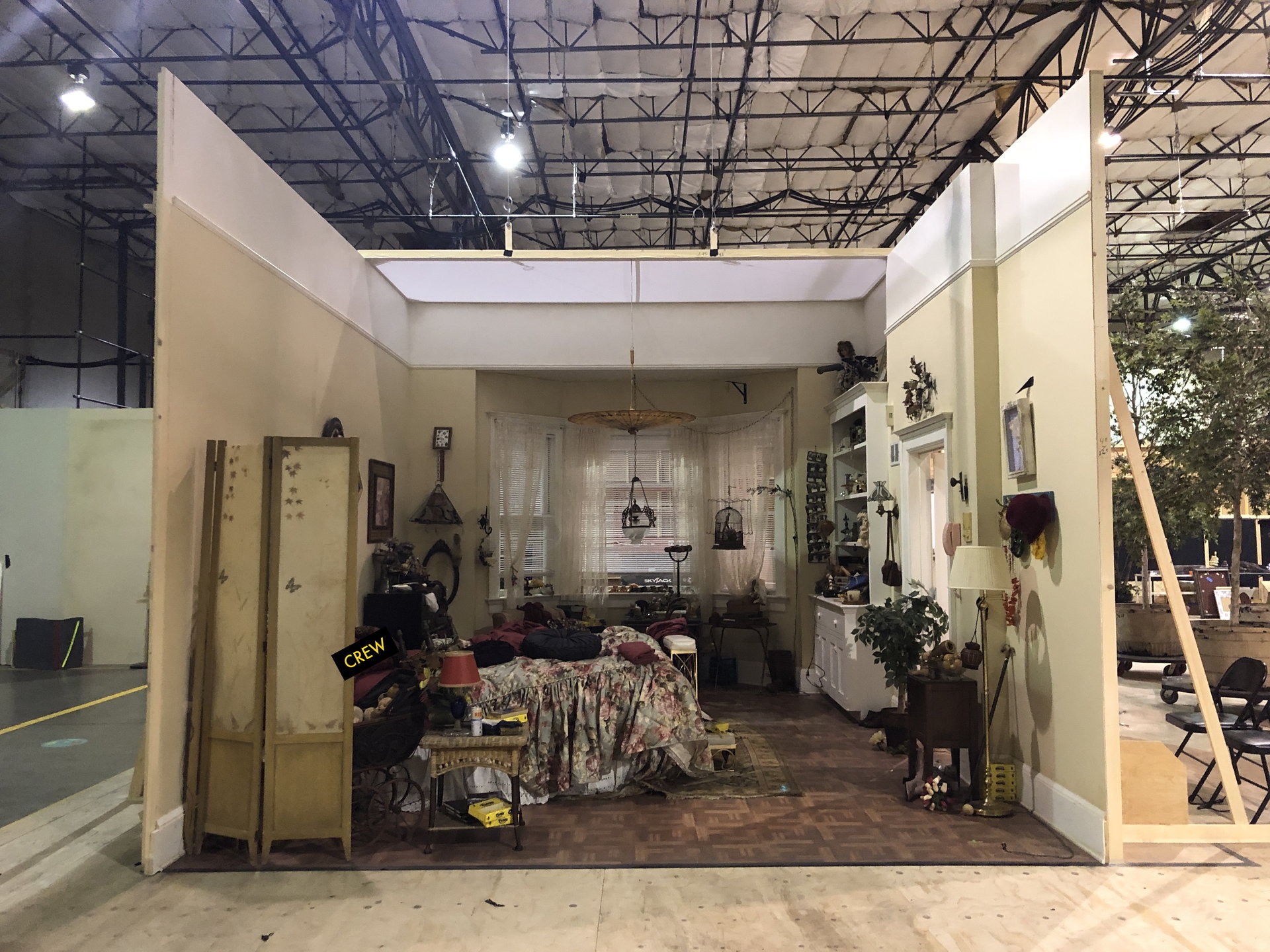 Behind the scenes on set