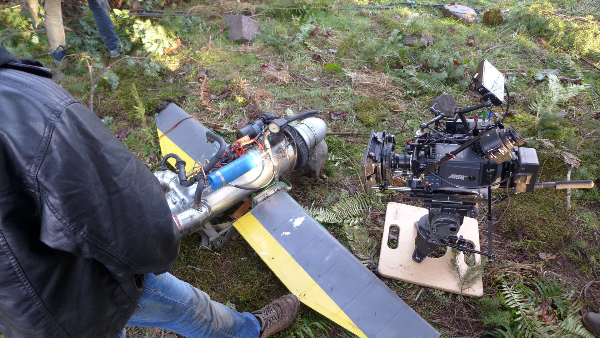 Behind the scenes on set