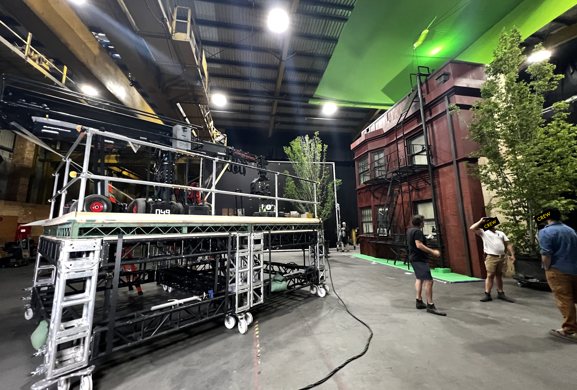 Behind the scenes on set
