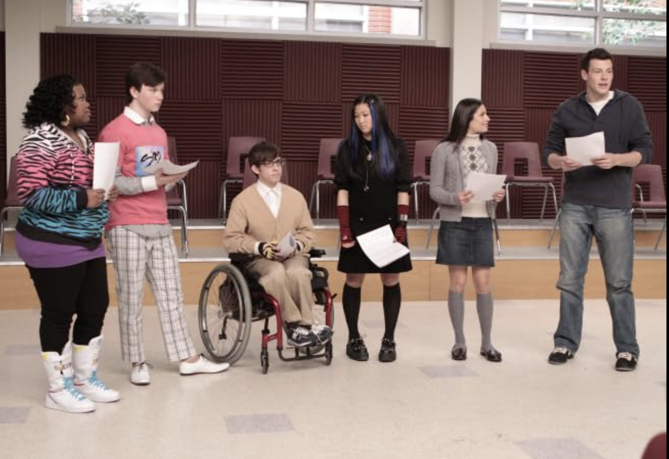 Glee pilot production still