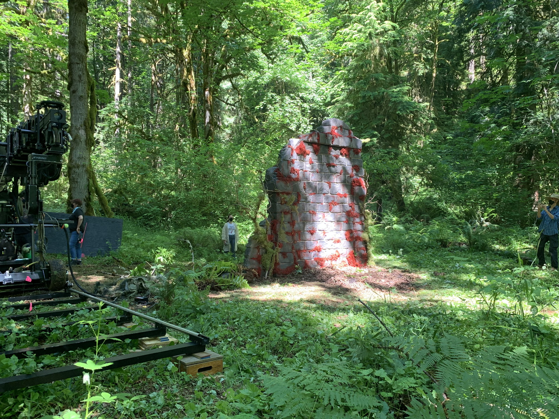 The Girl in the Woods production still